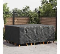 Furniture Cover Plain Black 240 x 190 x 90 cm 420D Weatherproof Protective Cover for Garden Patio Balcony Outdoor Lounge Group Weatherproof Rain Cover Breathable Tarpaulin