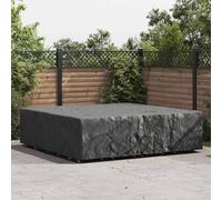 Furniture Cover Plain Black 275 x 275 x 70 cm 600D Weatherproof Protective Cover for Garden Patio Balcony Outdoor Lounge Group with Tear-Resistant, Breathable, Windproof Fabric