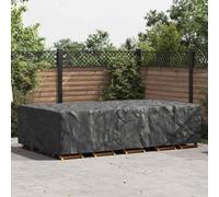 Furniture Cover Plain Black 305 x 190 x 85 cm 210D Waterproof Protective Cover Windproof Tear-Resistant Breathable for Garden Patio Balcony Outdoor Lounge Group Sofa