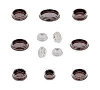 Furniture Cups. Carpet Protectors for Round Furniture Legs. Made in Germany (Clear, Inside Diameter 50mm - See Second Image Before Ordering This Size, Pack of 12)