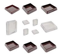 Furniture Cups. Carpet Protectors for Square Furniture Legs. Made in Germany (Clear, 30mm x 30mm - See second image before ordering this size, Pack of 12)