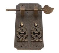 Furniture Door Handle, Chinese Style Antique Copper Gate Handle Cabinet Door Pulls for Cupboard Wardrobe Drawers Hardware