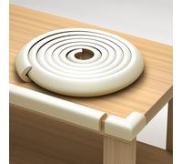 Furniture Edge and Corner Guards | 20.4ft Protective Foam Cushion | 18ft Bumper 8 Adhesive Childsafe Corners | Baby Child Proofing Set NonToxic and Safe for Table, Fireplace, Countertop | White