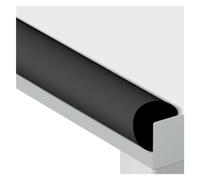 Furniture Edge corner protector， Self-Adhesive Foam Edge Protectors L-Shaped Corner Cushion Strips Multicolor 2-20m(Black,2m/6.56ft)