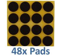 Furniture Feet Felt Pads Floor Protectors Self Adhesive (18mm, 48 Pads)