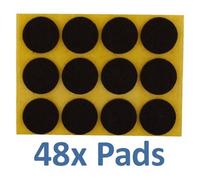 Furniture Feet Felt Pads Floor Protectors Self Adhesive (22mm, 48 Pads)
