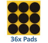 Furniture Feet Felt Pads Floor Protectors Self Adhesive (25mm, 36 Pads)
