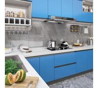 Furniture Film Azure PVC 500 x 90 cm Self-Adhesive Opaque 2pcs for Doors & Walls