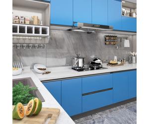 Furniture Film Azure PVC 500 x 90 cm Self-Adhesive Opaque 2pcs for Doors & Walls