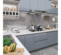 Furniture Film Grey PVC Self-Adhesive 2pcs 500x90cm Opaque Home Makeover Renewal