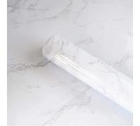 Furniture Film, Self-Adhesive Marble Film for Furniture, Grey/White Wallpaper, Self-Adhesive Furniture Film, Furniture Sticker, Vinyl Film, DIY Decoration, Kitchen, Waterproof, PVC, Thicker, 40 cm x