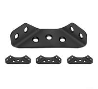 Furniture Frame Corner Connector Angle Brackets Stainless Steel Support Fixings for Bookcase Wardrobe Cabinet Shelf Right Angle Joint Black Metal Triangular Brackets 4 Pieces(4PCS)