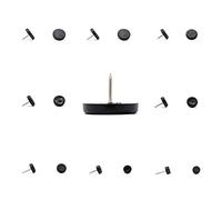 Furniture Gliders, Nail-in Nylon Chair, Sofa, Table Leg Slider Pads - Made in Germany (Black, 25mm - See Second Image Before Ordering This Size, Pack of 8, 2mm Drill Bit Included)