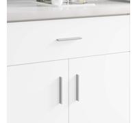 vidaXL Handle Plain 828 pcs Silver 105.7 x 7.4 x 15.5 mm Aluminium