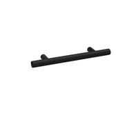 Furniture Handle Textured Knurled Bar Handle, 156mm (96mm Centres) - Matt Black