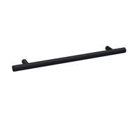 Furniture Handle Textured Knurled Bar Handle, 252mm (192mm Centres) - Matt Black