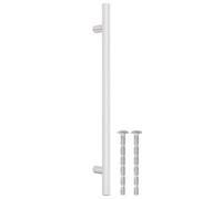 Furniture Handles 20 Pcs Silver Stainless Steel 192mm Hole Spacing T Shape Handle for Cupboard Drawer Dresser Rust Resistant with Cut to Size Screws