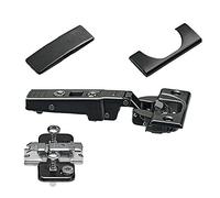 Furniture Hinge with Blumotion Absorption Küchenscharnier Cup Hinge Clip-Top 110° Corner Stop with Automatic Closing | Opening Angle 95° | Pot Hinge Steel Onyx Black | Furniture Fittings by Gedotec®