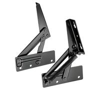 Furniture Hinges Metal Hinge Folding Fitting Spring | 1 Pair of Separable Hinges for Box Toy Chest for Sofa Bed Bench Cabinet Chest of Drawers Garage