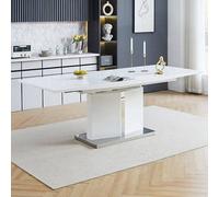 Furniture in Fashion Belmonte High Gloss Extending Dining Table Large In White
