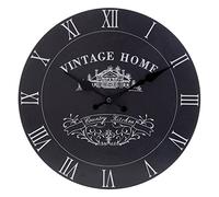 Premier Housewares 2200430 Frameless Wall Clock Vintage Kitchen Clocks Wall Home Wall Clock Modern Wall Clocks for Bedrooms Wall Clock for Living Room Black, 29 cm