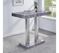 Furniture in Fashion Caprice Gloss Bar Table Rectangular In Melange Marble Effect