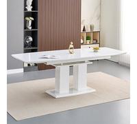 Furniture in Fashion Genisimo Large High Gloss Extending Dining Table In White