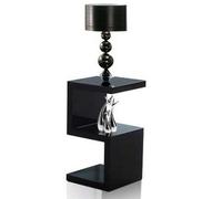 Furniture in Fashion Miami High Gloss S Shape Design Side Table In Black