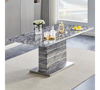 Furniture in Fashion Parini Large Extending Dining Table In Melange Marble Effect