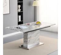 Furniture in Fashion Parini Small Extending Dining Table In Magnesia Marble Effect
