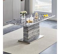 Furniture in Fashion Parini Small Extending Dining Table In Melange Marble Effect