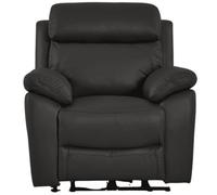 Furniture Instore Dandrea Genuine Leather Grey Electric Power Recliner Armchair