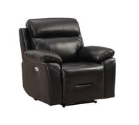 Furniture Instore Renato Black Leather Electric Recliner Chair