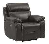 Furniture Instore Renato Grey Leather Electric Recliner Chair