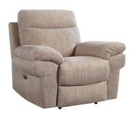 Furniture Instore Tanya Beige Fabric Electric Recliner Armchair