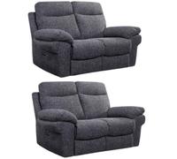 Furniture Instore Tanya Grey Fabric Electric Recliner 2+2 Seater Sofa Set