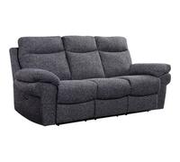 Furniture Instore Tanya Grey Fabric Electric Recliner 3 Seater Sofa