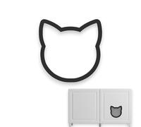 Furniture Kit for Cat Litter Tray (Black, Square)
