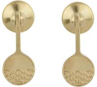 Furniture Knob Brass Handle Drop-Shaped Drawer Cabinet Door Pendant Single Hole, 2 Pcs Matte Brushed