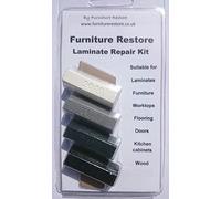 Furniture/Laminate / Kitchen Cabinet/Worktop Repair Soft Wax Filler Kit Black, White, Anthracite Grey and Window Grey by Veneers Online Ltd