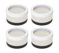 Furniture Leg Elevators Non-Slip Bed Riser 4pcs Set Rubber Pp Base Shock-Absorbing Pads for Raising for Beds Tables Sofas Cabinets Washing Machines (Apricot 5.5cm)