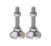 Furniture leg leveling feet, Leveling feet, Heavy-duty Fixed and Adjustable Feet, 304 Stainless Steel 40mm Diameter M10x50mm for Machine Tool Furniture Foot Pads(4 Pcs)
