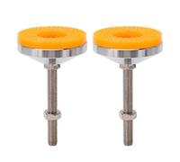 Furniture Leg Leveller Adjustable Anti Skid Heavy Duty Carbon Steel Nut Rubber Pad Height Adjustable Screw for Office Household Furniture Tables Chairs Shelves 2pcs