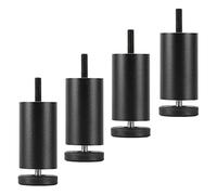 Furniture Legs Black/Gold/Silver,Table Legs Metal 6cm 8cm 10cm 12cm 15cm 18cm 20cm 25cm,Replacement Furniture Feet,4 Pcs,Height Adjustable,for Coffee Table Dining Table Desk,Black-6cm/2.36in