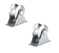 Furniture Legs Feet 304 Stainless Steel Pulley Groove Sliding Gate Roller Track WheelHeavy Duty Caster2Mute Double Bearingsfor Wire Rope RailSliding Door
