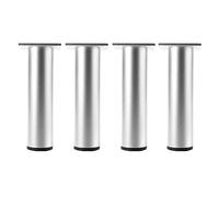 Furniture Legs Metal, Adjustable Table Legs, Cabinet Legs, Coffee Table Legs, Sofa Legs, Desk Legs, Black/Gold/Silver, Replacement Furniture Feet, 4 Pcs, Easy to Install,Silver-10cm(3.9in)