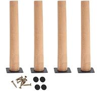 Furniture Legs Sofa Legs 4pcs Solid Wood Furniture Legs,Beech Sofa Feets,Tapered Table Legs, Modern Legs For Coffee And End Tables Chairs Home DIY Projects, Including Mounting Acces