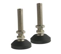 Furniture Leveling Foot 2pcs Adjustable Furniture Leveling Feet M12-M16 Thread 50-150mm Height 60mm Base(60xm12x50mm)