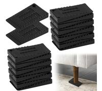 Furniture Levellers Pads 20 Pack Flexible Plastic Table Leveling Shims for Level Wedges Chair Table Wobbly Furniture Cabinet Toilet Home Restaurant Improvement Waterproof Non-Slip Stackable(Black)