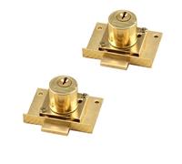 Furniture Lock Cam Lock Cylinder Brass Cam Lock for Door Cabinet Mailbox Cupboard & Drawer Locks 2 Keys 2 Types for Choice